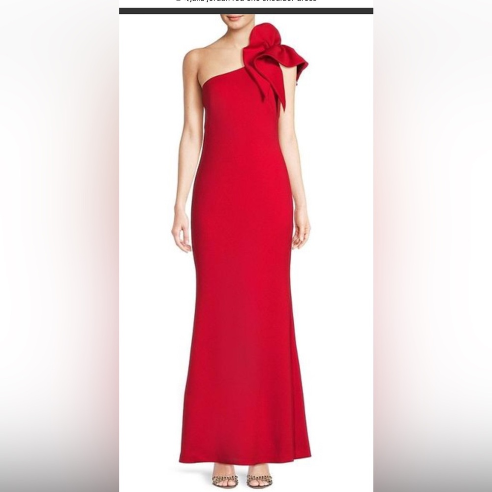 Julia Jordan one shoulder red dress